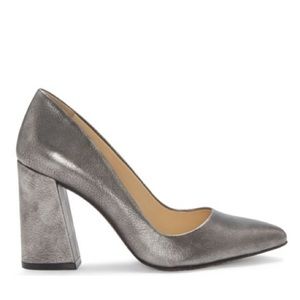Vince Camuto Talise Block Heels in Pewter